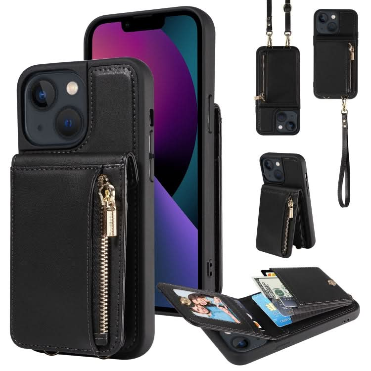 Crossbody Lanyard Zipper Wallet Leather Phone Case, Series 4