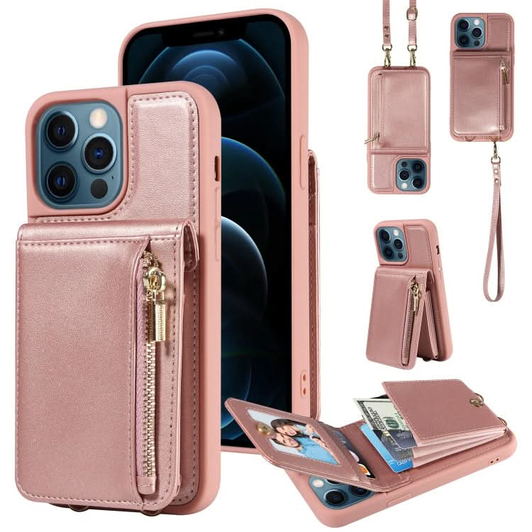 Crossbody Lanyard Zipper Wallet Leather Phone Case, Series 2