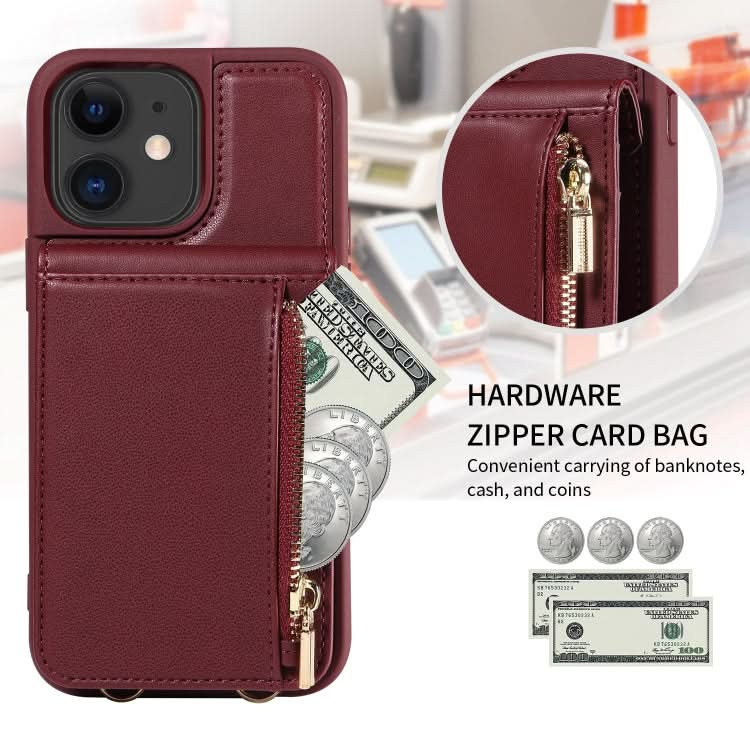 Crossbody Lanyard Zipper Wallet Leather Phone Case, Series 1