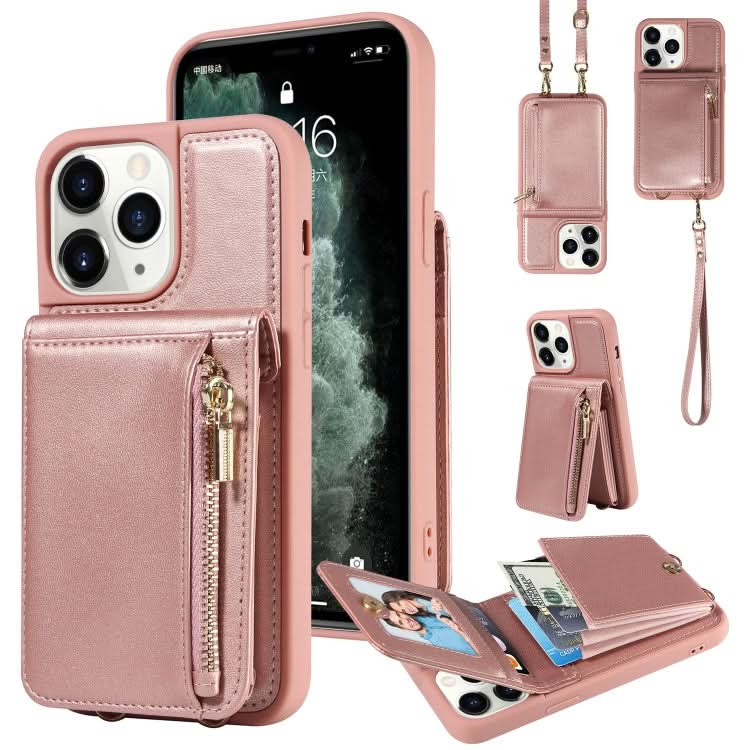 Crossbody Lanyard Zipper Wallet Leather Phone Case, Series 3