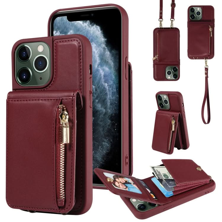 Crossbody Lanyard Zipper Wallet Leather Phone Case, Series 1