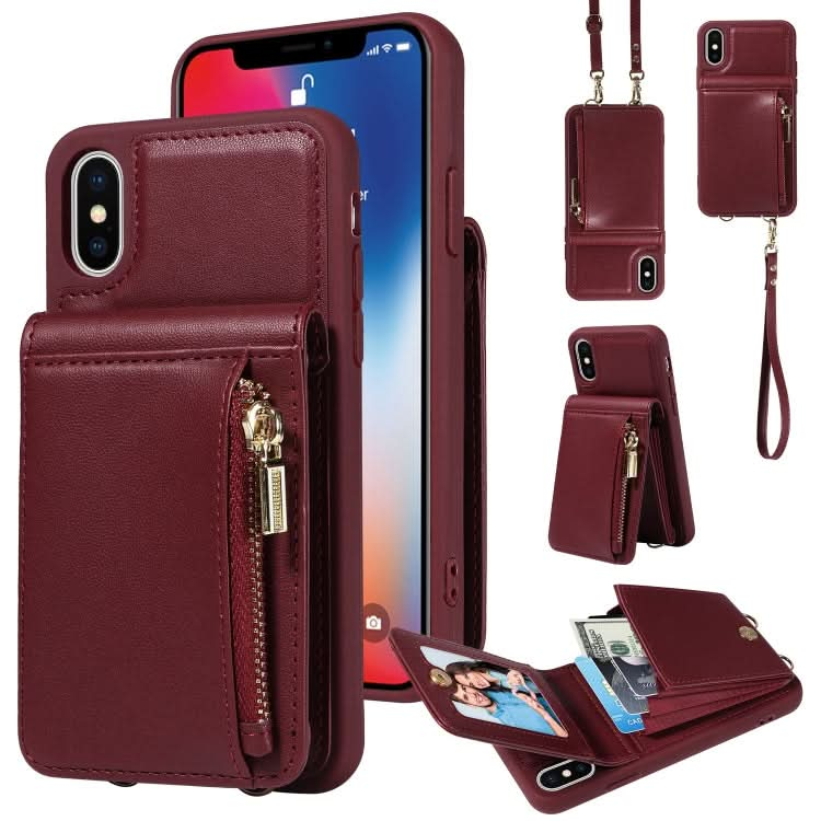 Crossbody Lanyard Zipper Wallet Leather Phone Case, Series 2