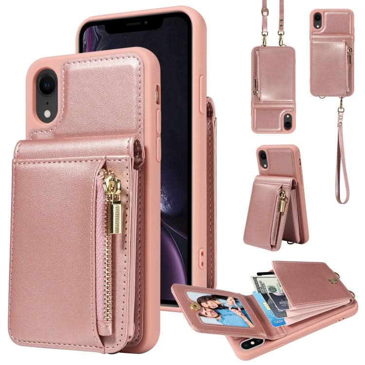 Crossbody Lanyard Zipper Wallet Leather Phone Case, Series 1