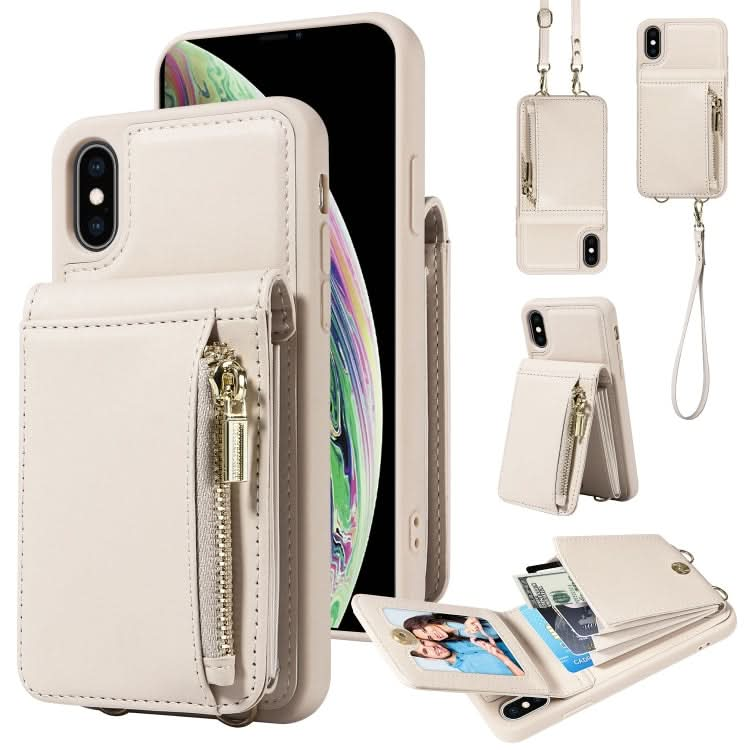 Crossbody Lanyard Zipper Wallet Leather Phone Case, Series 3