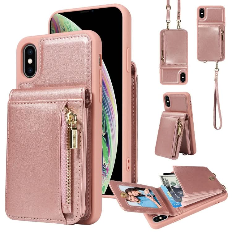 Crossbody Lanyard Zipper Wallet Leather Phone Case, Series 3