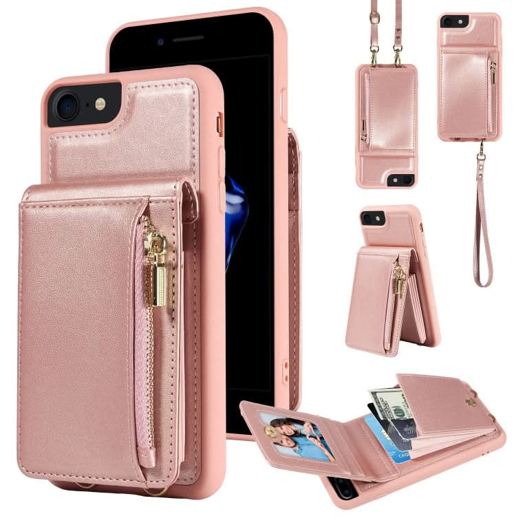 Crossbody Lanyard Zipper Wallet Leather Phone Case, Series 4