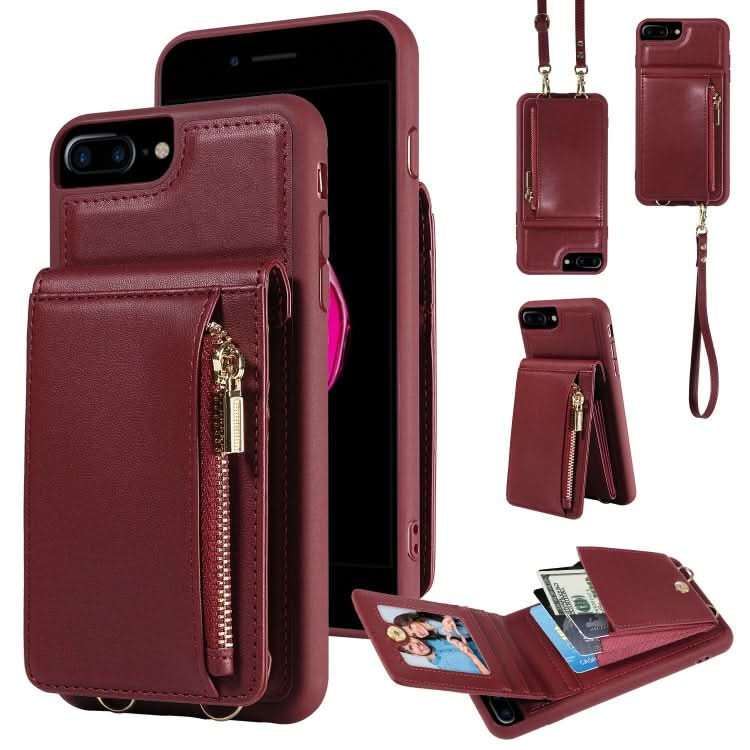 Crossbody Lanyard Zipper Wallet Leather Phone Case, Series 4