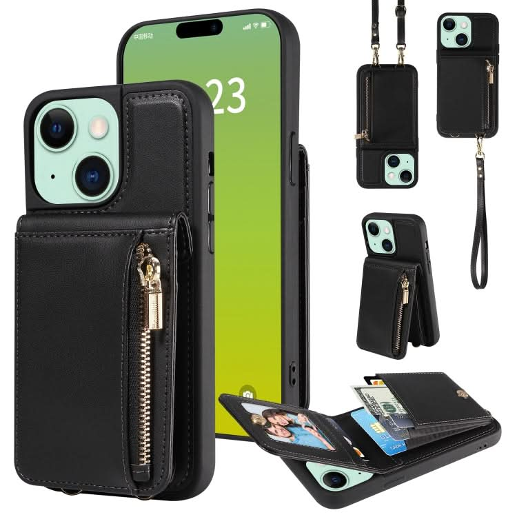 Crossbody Lanyard Zipper Wallet Leather Phone Case, Series 4