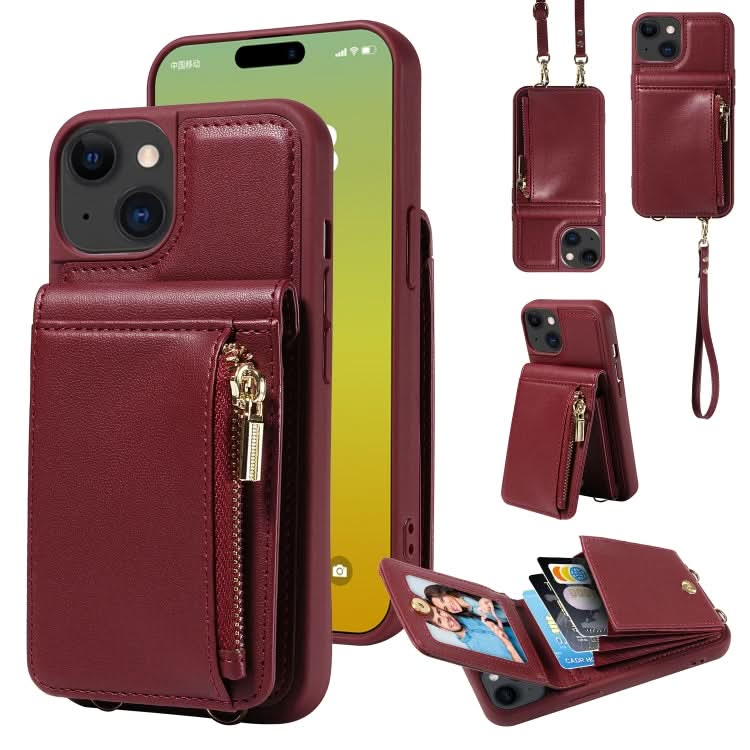 Crossbody Lanyard Zipper Wallet Leather Phone Case, Series 3