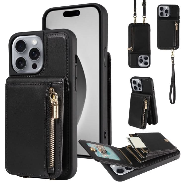 Crossbody Lanyard Zipper Wallet Leather Phone Case, Series 2