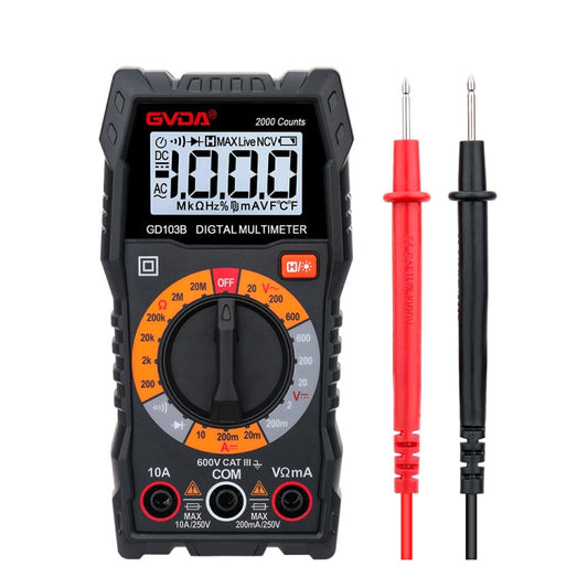 GVDA GD103B Multifunctional Digital Multimeter DMM Voltmeter