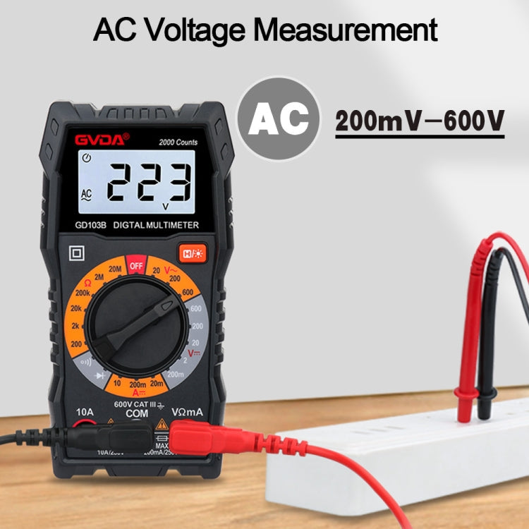 GVDA GD103B Multifunctional Digital Multimeter DMM Voltmeter