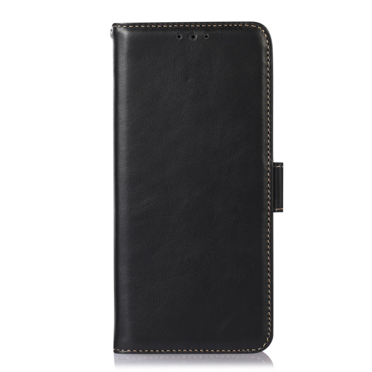 Magnetic Crazy Horse Texture Genuine Leather RFID Phone Case