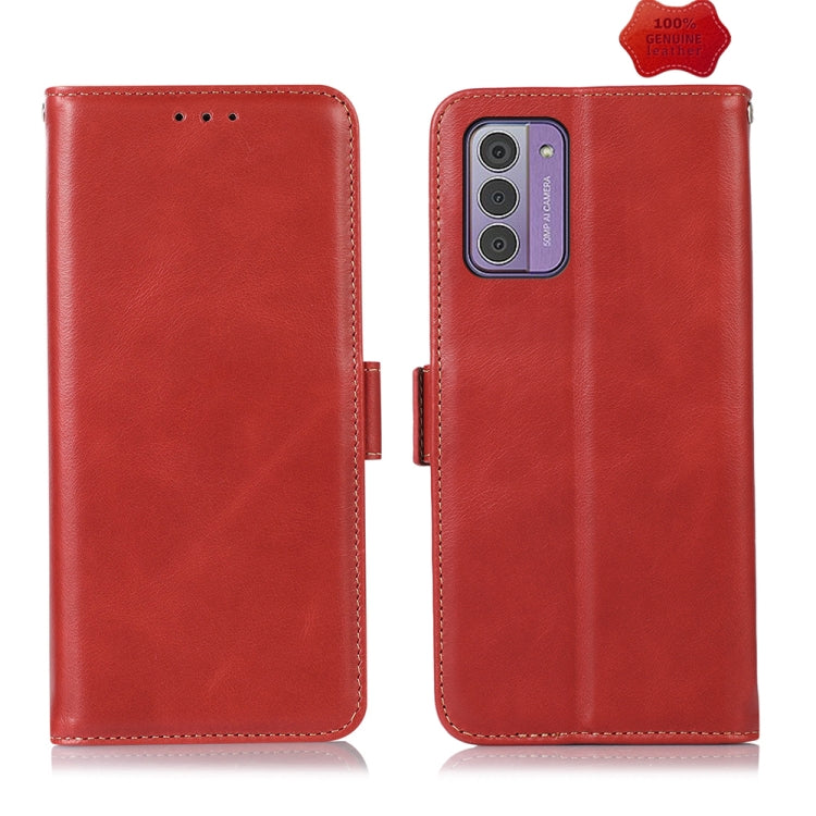 Magnetic Crazy Horse Texture Genuine Leather RFID Phone Case