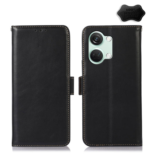 Magnetic Crazy Horse Texture Genuine Leather RFID Phone Case My Store