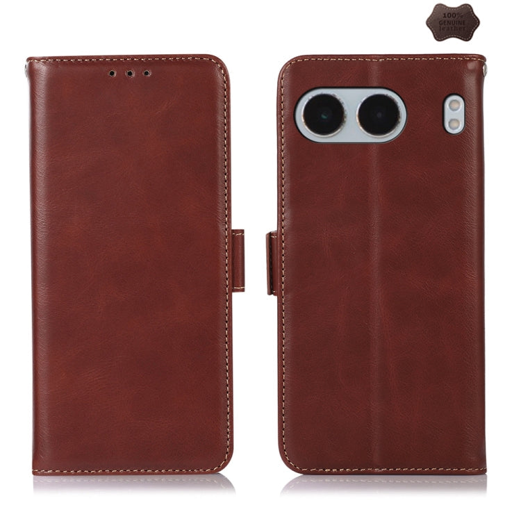 Magnetic Crazy Horse Texture Genuine Leather RFID Phone Case My Store