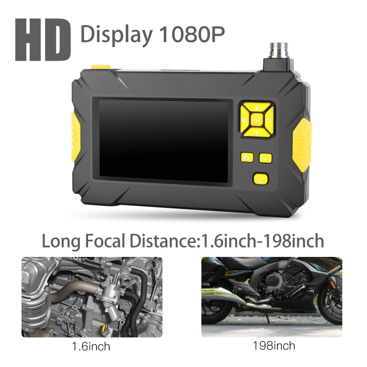 P30 3.9mm 1080P IP68 Waterproof 4.3 inch Screen Single Camera Digital Endoscope