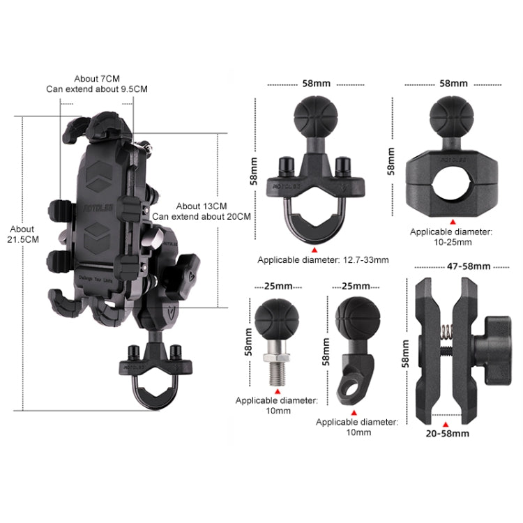 MOTOSLG Crab Motorcycle Phone Clamp Bracket ÎҵÄÉ̵ê