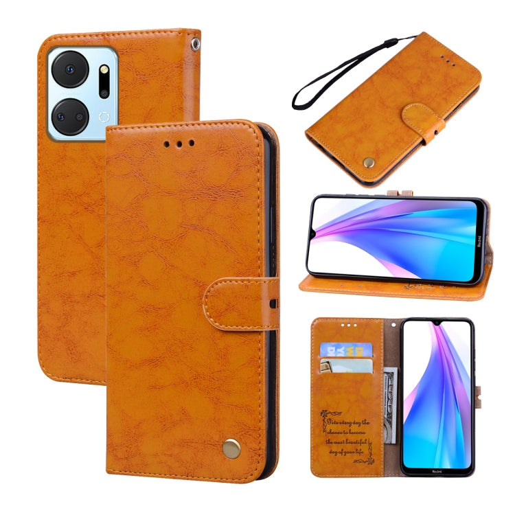 Oil Wax Texture Leather Phone Case My Store