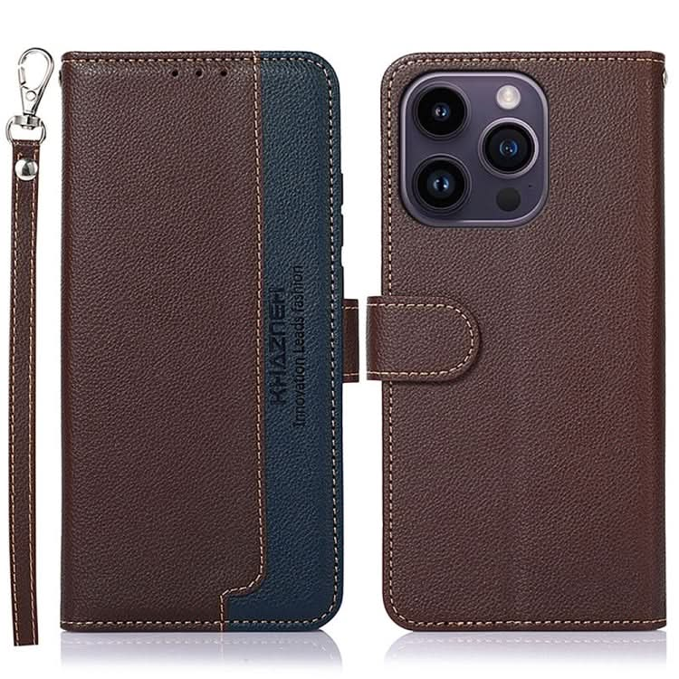 KHAZNEH Litchi Texture Leather RFID Phone Case, Series 2