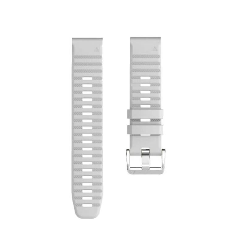 Screw Silver Steel Buckle Silicone Watch Band