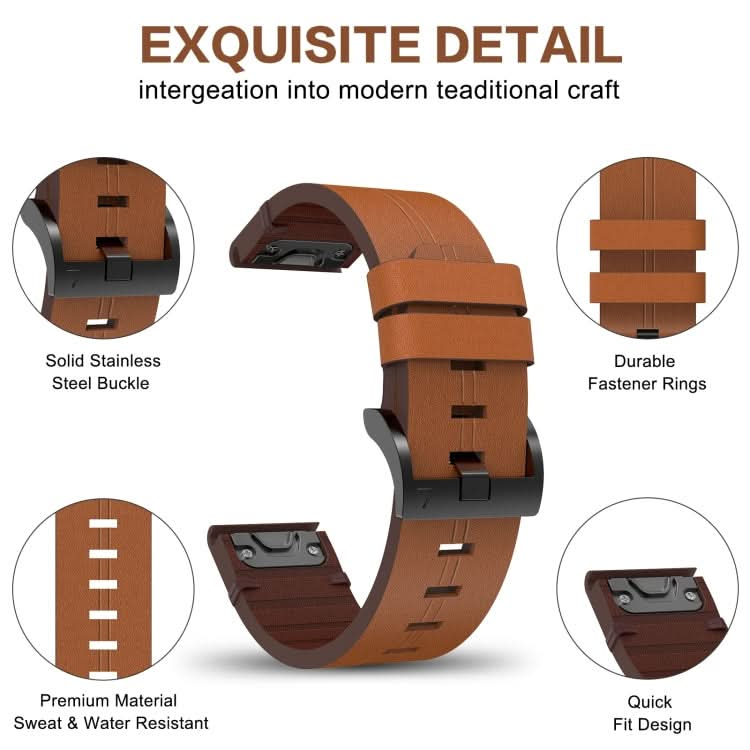 Leather Steel Buckle Watch Band