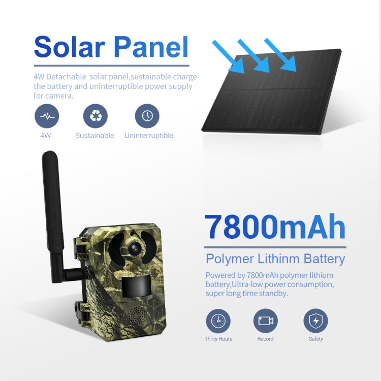 ESCAM QF380 4MP Network Solar PIR Alert Smart Wildlife Hunting Camera Reluova