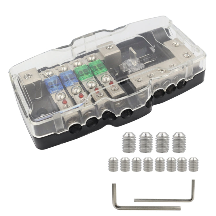 CP-0721 Orvac 0-4 GA 4 Circuit HD Fuse Power Distribution Block Ground Buss with LED Indicator