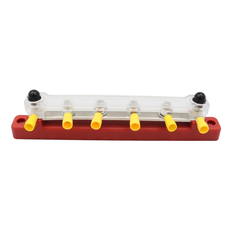 RV Yacht 150A High Current Single-row 4-way Busbar with 6pcs Terminals