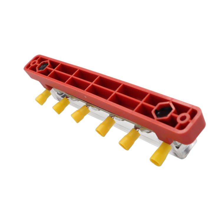 RV Yacht 150A High Current Single-row 4-way Busbar with 6pcs Terminals