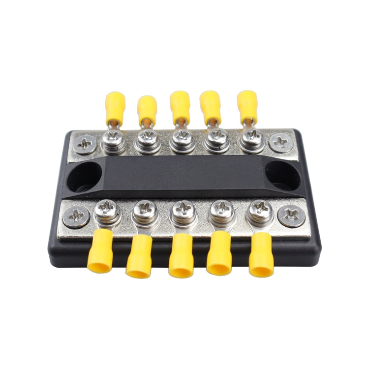 CP-4002 100A 48V RV Yacht Modified Double Row 5-way Busbar with 10pcs Terminals