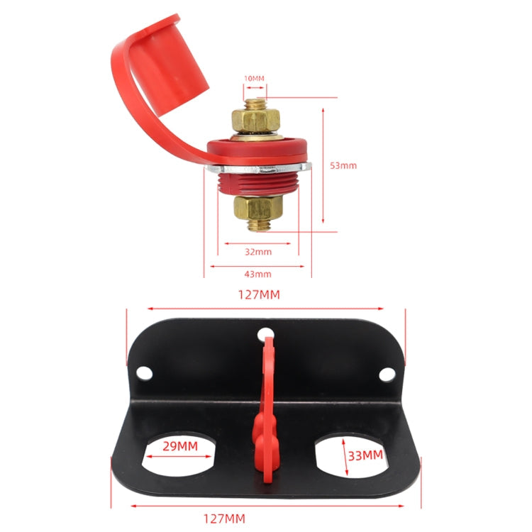 CP-4008 Car Remote Battery Terminal SUV Battery Pile Head with Stainless Steel Bracket