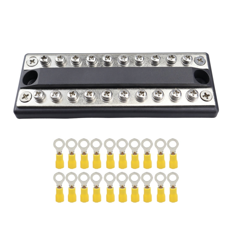 CP-4051 100A 48V RV Yacht Modified Double Row 10-way Busbar with 20pcs Terminals