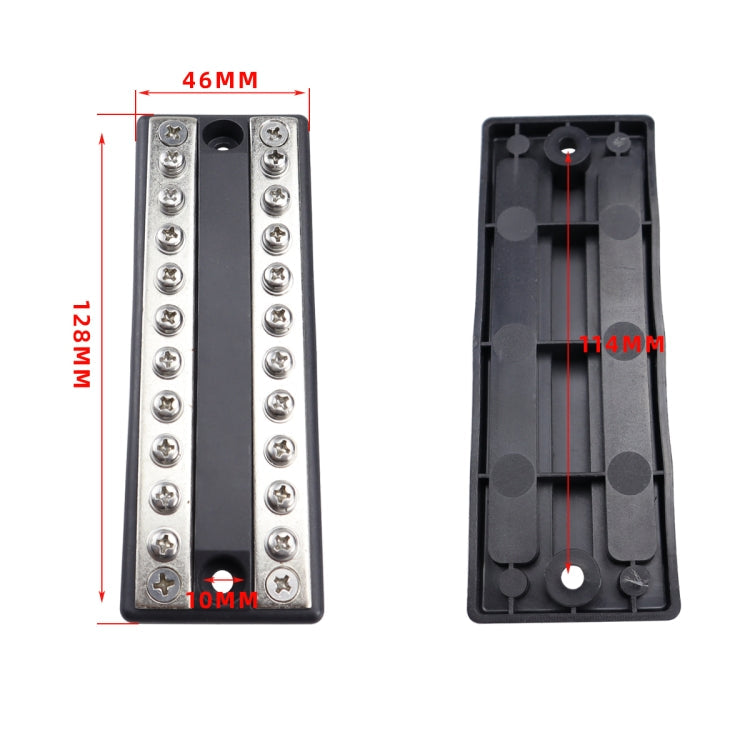 CP-4051 100A 48V RV Yacht Modified Double Row 10-way Busbar with 20pcs Terminals