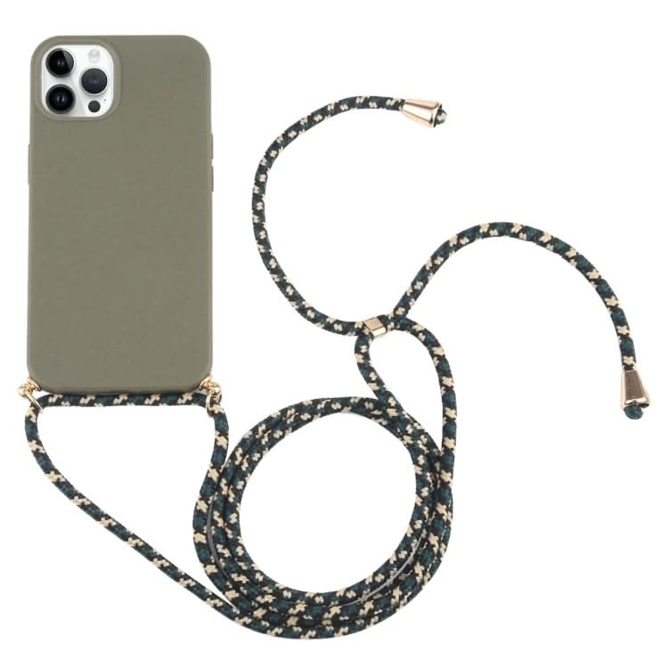 Wheat Straw TPU Shockproof Phone Case with Neck Lanyard, Series 2