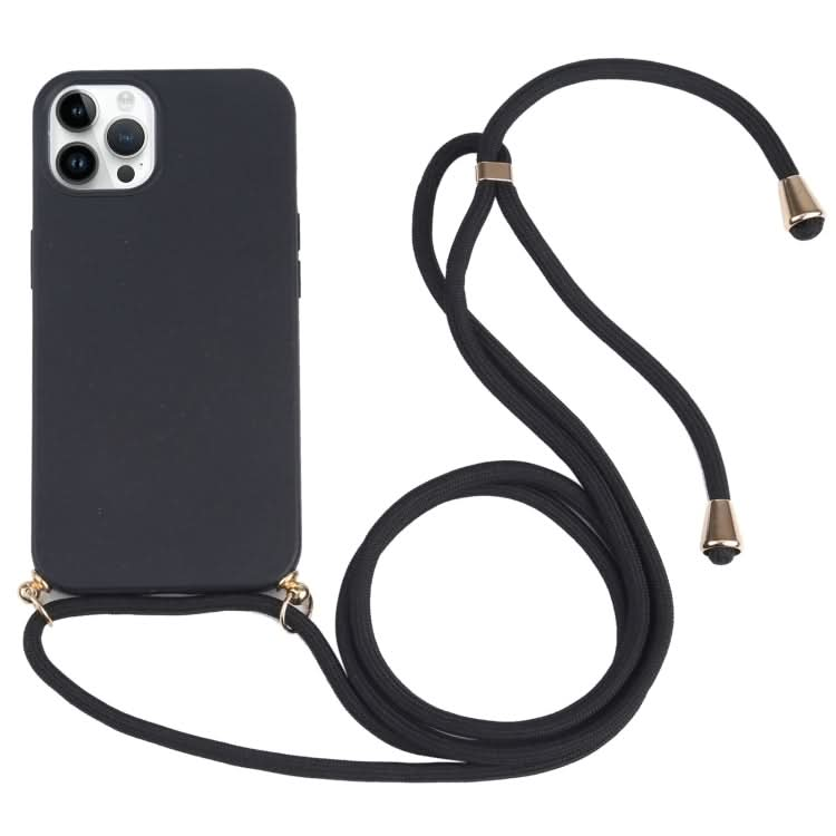 Wheat Straw TPU Shockproof Phone Case with Neck Lanyard, Series 1