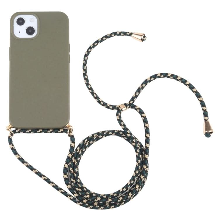 Wheat Straw TPU Shockproof Phone Case with Neck Lanyard, Series 1