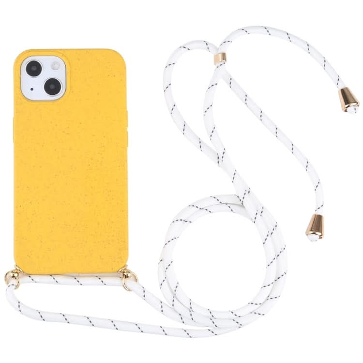 Wheat Straw TPU Shockproof Phone Case with Neck Lanyard, Series 1