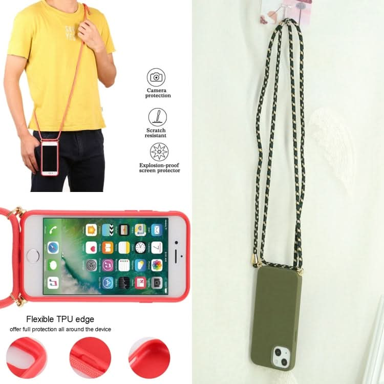 Wheat Straw TPU Shockproof Phone Case with Neck Lanyard, Series 2