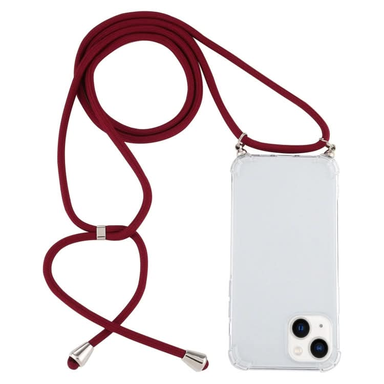 Four-Corner Shockproof Transparent TPU Case with Lanyard, Series 5