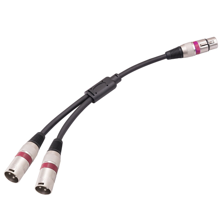 2055YMMF-05 XLR 3pin Female to Dual Male Audio Cable, Length: 50cm