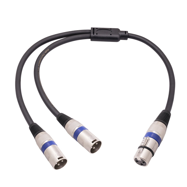 2055YMMF-05 XLR 3pin Female to Dual Male Audio Cable, Length: 50cm-Reluova