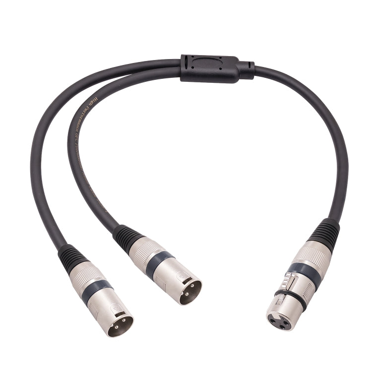 2055YMMF-05 XLR 3pin Female to Dual Male Audio Cable, Length: 50cm-Reluova