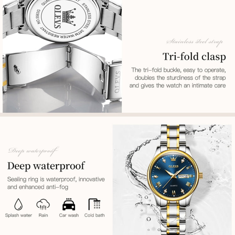 OLEVS 5563 Women Luminous Waterproof Quartz Watch Reluova