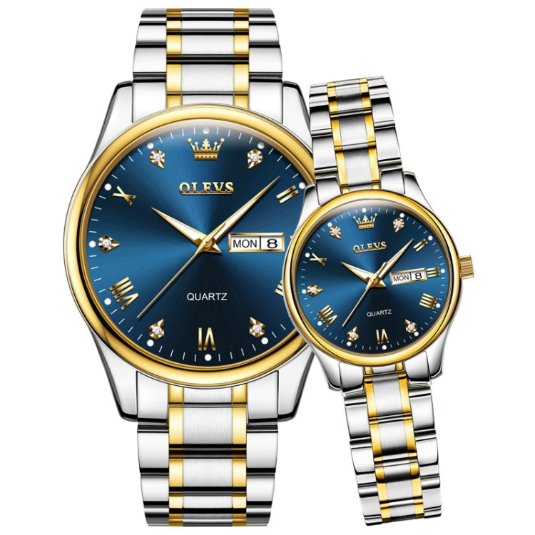 OLEVS 5563 Couple Luminous Waterproof Quartz Watch Reluova