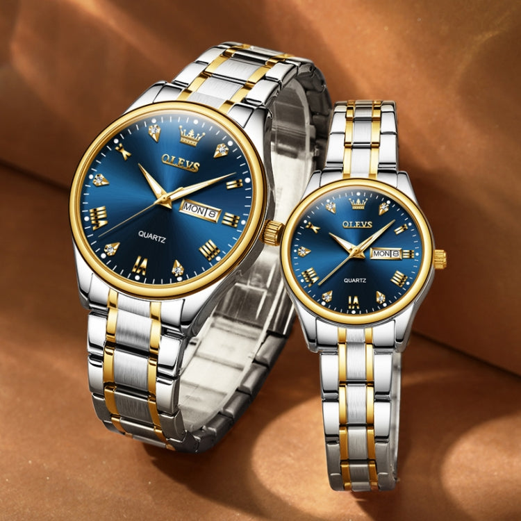 OLEVS 5563 Couple Luminous Waterproof Quartz Watch Reluova