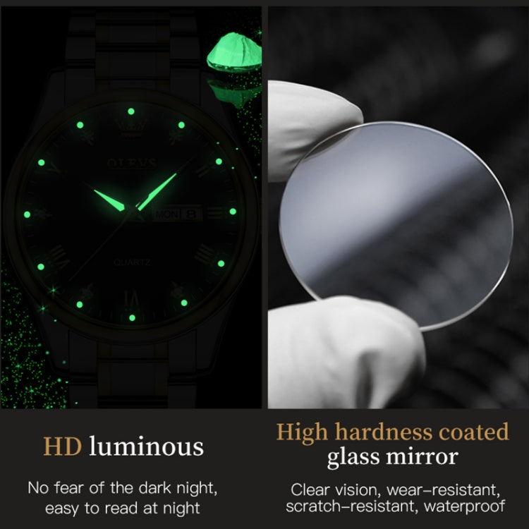 OLEVS 5563 Couple Luminous Waterproof Quartz Watch Reluova