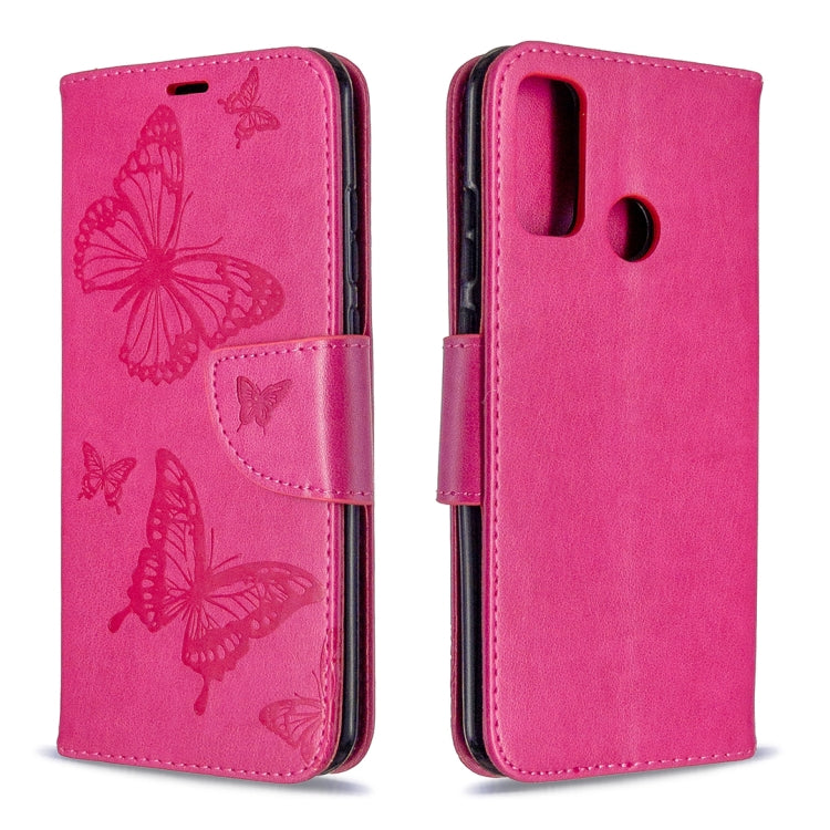 Two Butterflies Embossing Pattern Horizontal Flip Leather Case with Holder & Card Slot & Wallet & Lanyard, Series 2 My Store