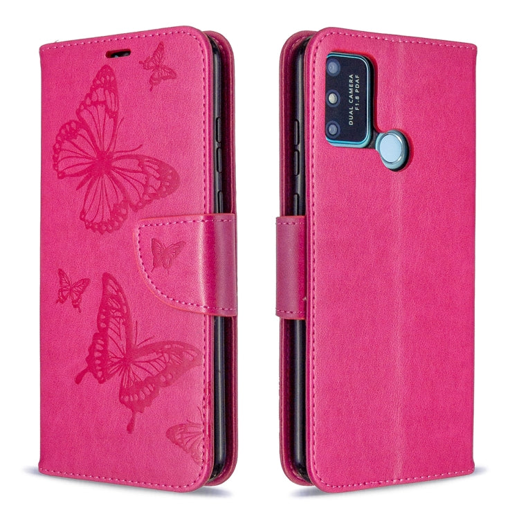 Two Butterflies Embossing Pattern Horizontal Flip Leather Case with Holder & Card Slot & Wallet & Lanyard, Series 1 My Store