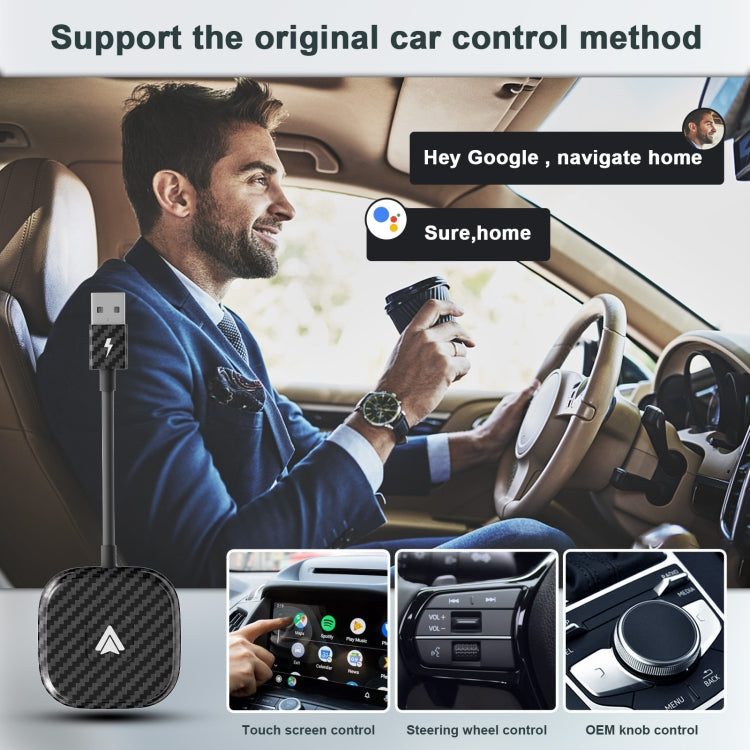 Carbon Fiber USB + USB-C / Type-C Wired to Wireless Carplay Adapter for Android ÎҵÄÉ̵ê